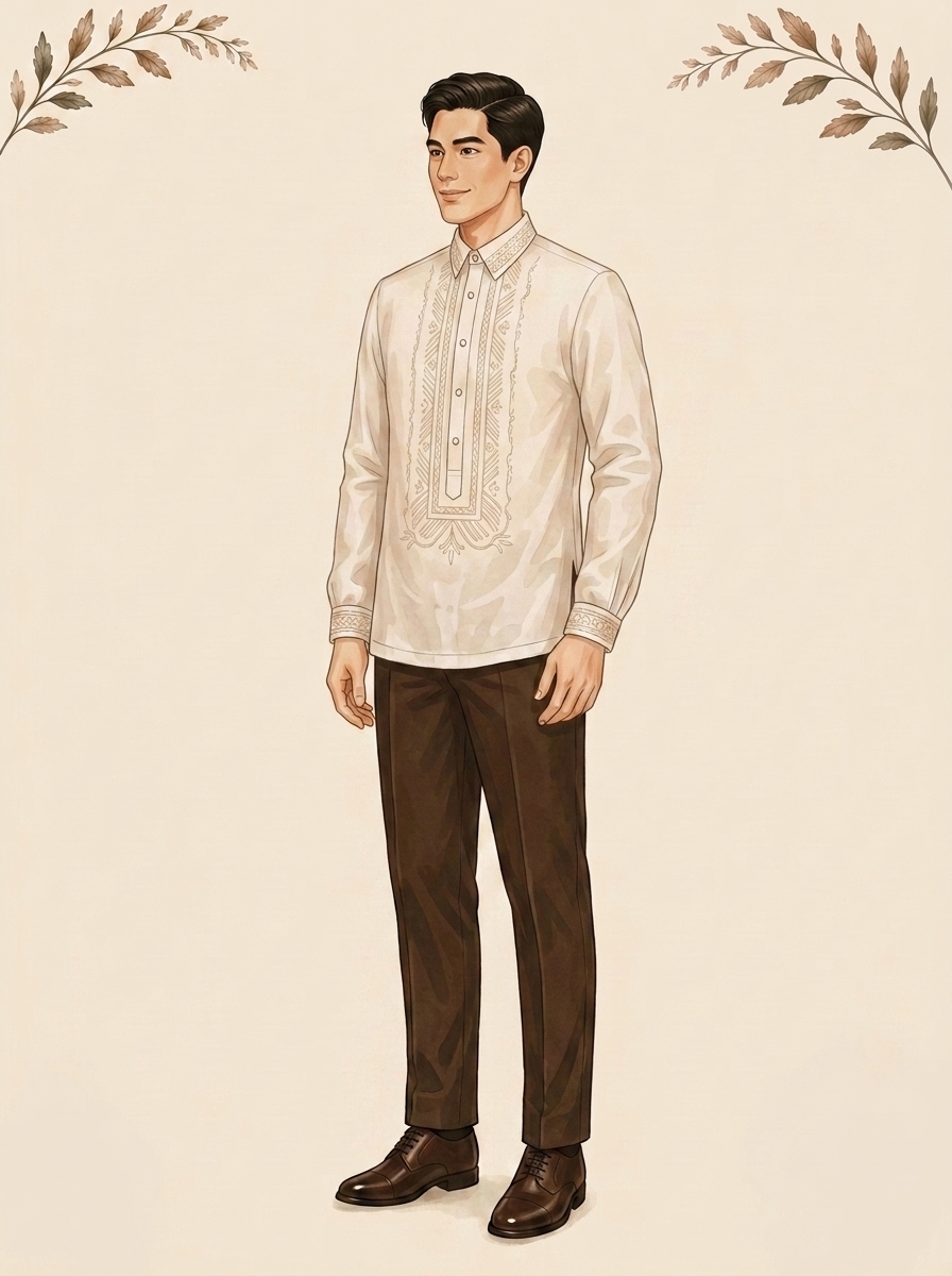 Abay na Lalake na Ilustrasyon ng Kasuotan